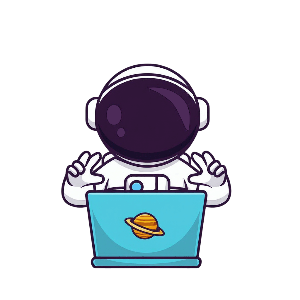 Astronaut at laptop